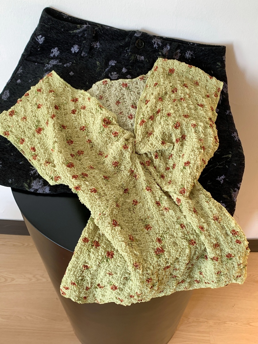Textured V-Neck Twist Knot Flutter Sleeve T-Shirt Women 2026 Summer Thin Slimming Pullover Polka Dot Top - Image 2
