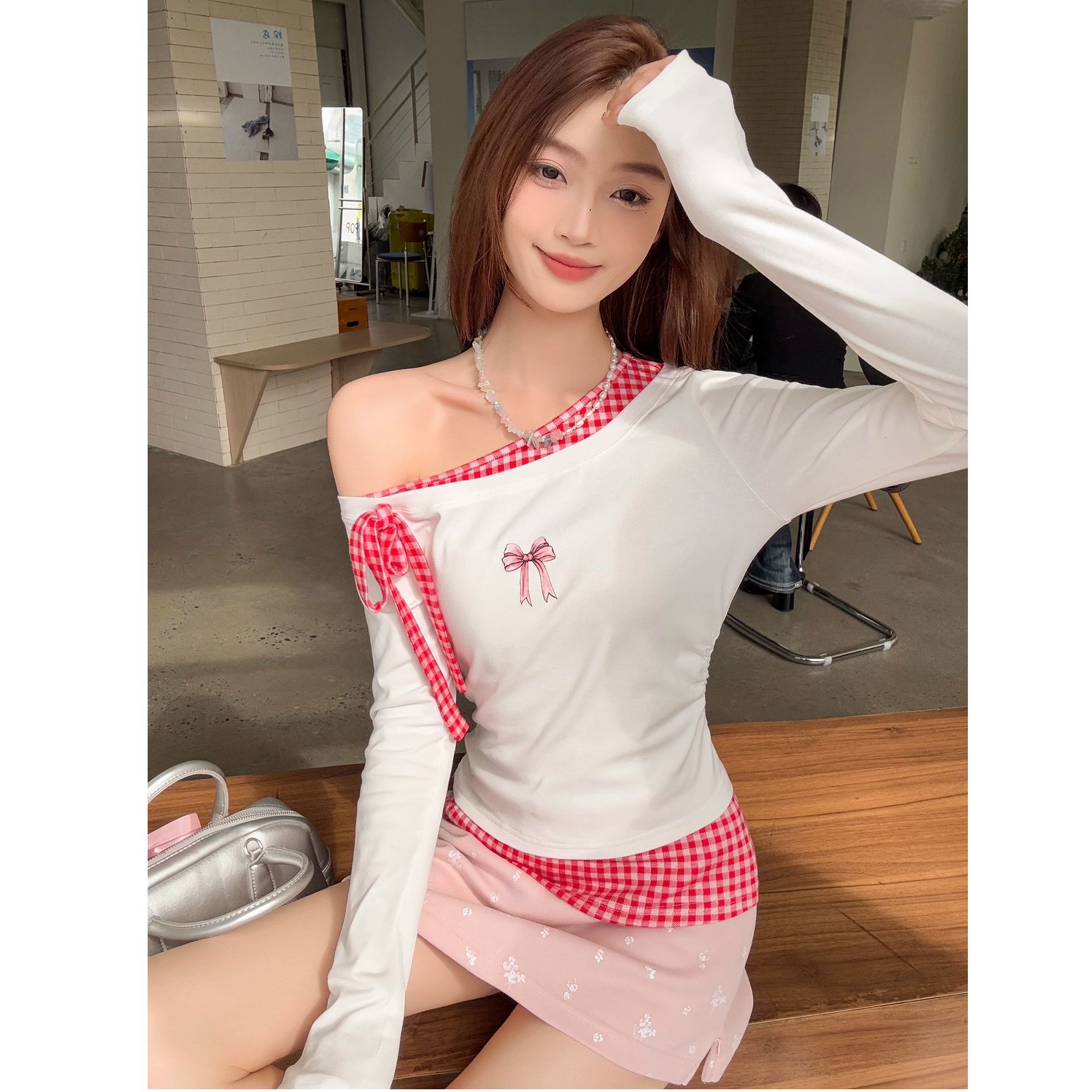 Women's Color Block Long Sleeve Top Summer 2026 Casual Commute Style - Image 2