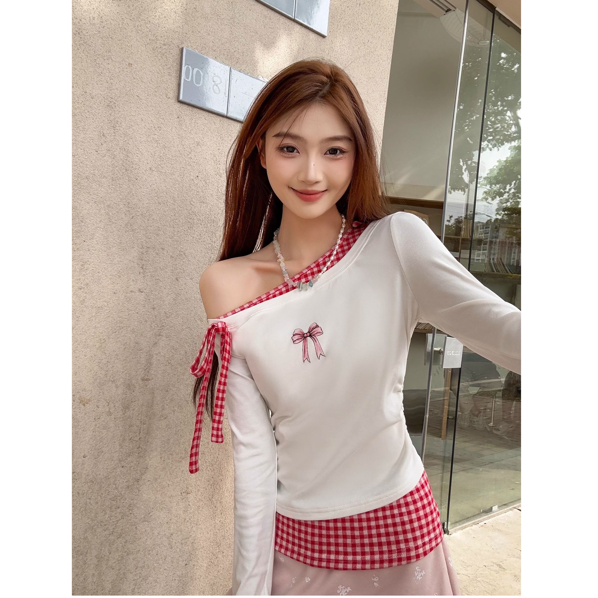 Women's Color Block Long Sleeve Top Summer 2026 Casual Commute Style